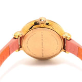 Marc Jacobs Sally White Dial Peach Leather Strap Watch for Women - MBM1355