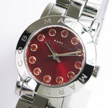 Buy Shop Marc Jacobs Amy Red Dial Silver Steel Strap Watch for Women - MBM3335 USA Online