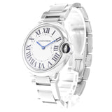Buy Shop Cartier Ballon Bleu De Cartier Silver Dial Silver Steel Strap Watch for Women - W69011Z4 USA Online