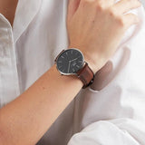 Buy Shop Daniel Wellington Classic Bristol Black Dial Brown Leather Strap Watch For Men - DW00100131 USA Online