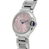 Buy Shop Cartier Ballon Bleu de Cartier Pink Dial Silver Steel Strap Watch for Women - W6920038 USA Online