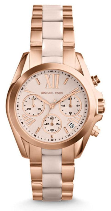 Buy Shop Michael Kors Bradshaw Rose Gold Dial Two Tone Steel Strap Watch for Women - MK6066 USA Online