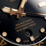 Buy Shop Tissot Seastar 1000 Powermatic 80 Black Dial Black Rubber Strap Watch for Men - T120.407.37.051.01 USA Online