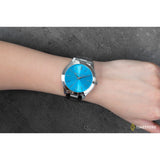 Buy Shop Michael Kors Runway Blue Dial Silver Steel Strap Watch for Women - MK3292 USA Online