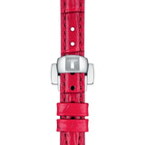 Buy Shop Tissot Bellissima Small Lady Diamonds Mother of Pearl Dial Red Leather Strap Watch For Women - T126.010.66.113.00 USA Online