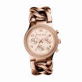 Buy Shop Michael Kors Runway Rose Gold Dial Rose Gold Steel Strap Watch for Women - MK3247 USA Online