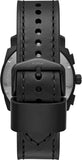 Buy Shop Fossil Machine Chronograph Black Dial Black Leather Strap Watch for Men - FS5586 USA Online