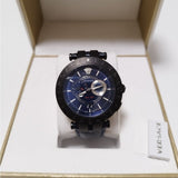 Buy Shop Versace V Race Chronograph Quartz Blue Dial Blue Leather Strap Watch For Men - VEBV00419 USA Online