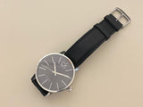 Buy Shop Calvin Klein Minimal Black Dial Black Leather Strap Watch for Men - K7621107 USA Online