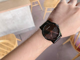 Buy Shop Calvin Klein City Quartz Black Dial Black Leather Strap Watch for Men - K2G2G4C1 USA Online