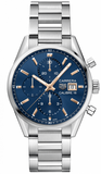 Buy Shop Tag Heuer Carrera Automatic Chronograph Blue Dial Silver Steel Strap Watch for Men - CBK2115.BA0715 USA Online
