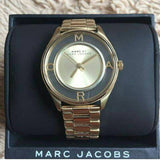 Buy Shop Marc Jacobs Marc Tether Transparent Gold Dial Gold Steel Strap Watch for Women - MBM3413 USA Online