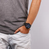 Buy Shop Diesel Mega Chief Chronograph Black Dial Black Steel Strap Watch For Men - DZ4318 USA Online