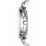 Buy Shop Emporio Armani Gianni T Bar White Marble Dial Silver Steel Strap Watch For Women - AR11170 USA Online