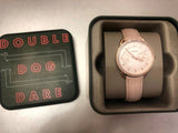 Buy Shop Fossil Tailor Quartz White Dial Pink Leather Strap Watch for Women - ES4393 USA Online