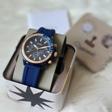 Buy Shop Fossil Bannon Multifunction Blue Dial Blue Silicone Strap Watch for Men - BQ2498 USA Online