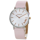 Buy Shop Coach Perry White Dial Pink Leather Strap Watch for Women - 14503118 USA Online