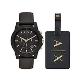 Buy Shop Armani Exchange Outerbanks Chronograph Black Dial Black Steel Strap Watch For Men - AX7105 USA Online