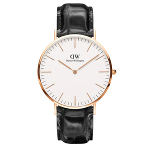 Buy Shop Daniel Wellington Classic Reading White Dial Black Leather Strap Watch For Men - DW00100014 USA Online