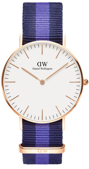 Buy Shop Daniel Wellington Classic Swansea White Dial Two Tone Nylon Strap Watch For Women - 0504DW USA Online