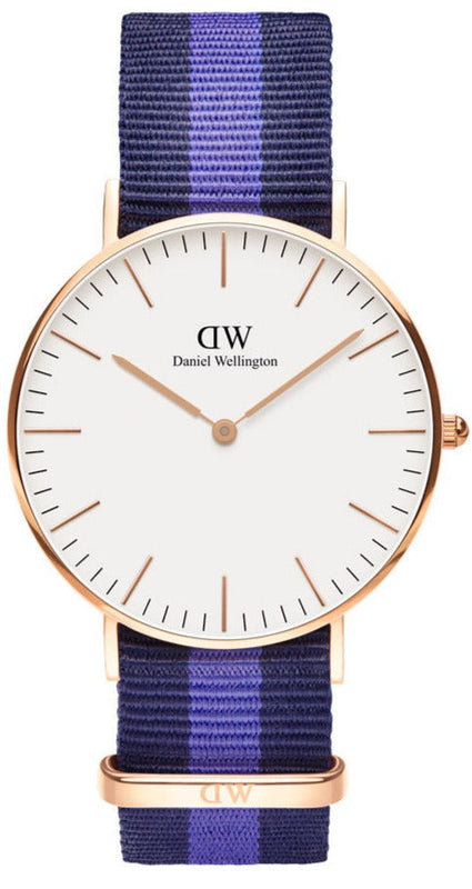 Buy Shop Daniel Wellington Classic Swansea White Dial Two Tone Nylon Strap Watch For Women - 0504DW USA Online