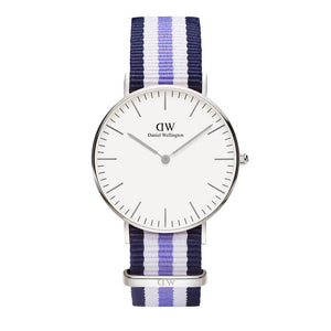 Buy Shop Daniel Wellington Classic Trinity White Dial Three Tone Nylon Strap Watch For Women - 0609DW USA Online