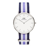 Buy Shop Daniel Wellington Classic Trinity White Dial Three Tone Nylon Strap Watch For Women - 0609DW USA Online