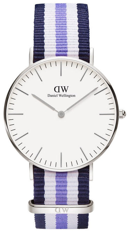 Buy Shop Daniel Wellington Classic Trinity White Dial Three Tone Nylon Strap Watch For Women - 0609DW USA Online