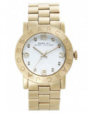 Buy Shop Marc Jacobs Amy White Dial Gold Steel Strap Watch for Women - MBM3056 USA Online