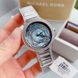 Buy Shop Michael Kors Kerry Mother of Pearl Dial Silver Strap Watch for Women - MK3480 USA Online