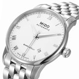 Mido Baroncelli III Automatic White Dial Silver Steel Strap Watch For Women - M7600.4.26.1