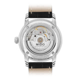 Mido Baroncelli III Automatic Silver Dial Black Leather Strap Watch For Women - M7600.4.21.4