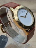 Buy Shop Marc Jacobs Blade White Dial Brown Leather Strap Watch for Women - MBM1218 USA Online