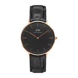 Buy Shop Daniel Wellington Classic Reading Black Dial Black Leather Strap Watch For Women - DW00100141 USA Online