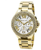 Buy Shop Michael Kors Camille Silver Diamonds Dial Gold Steel Strap Watch for Women - MK5756 USA Online