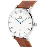 Buy Shop Daniel Wellington Dapper Durham White Dial Brown Leather Strap Watch For Men - DW00100116 USA Online