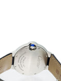 Buy Shop Cartier Ballon Bleu De Cartier Silver Dial Black Leather Strap Watch for Women - WSBB0034 USA Online