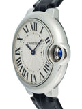 Buy Shop Cartier Ballon Bleu De Cartier Silver Dial Black Leather Strap Watch for Women - WSBB0034 USA Online