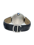 Buy Shop Cartier Ballon Bleu De Cartier Silver Dial Black Leather Strap Watch for Women - WSBB0034 USA Online