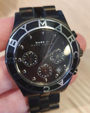 Buy Shop Marc Jacobs Blade Chronograph Black Dial Black Steel Strap Watch for Women - MBM3083 USA Online