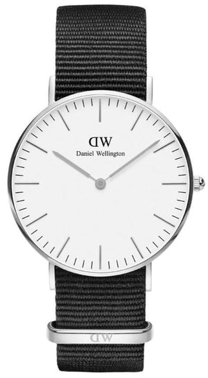 Buy Shop Daniel Wellington Classic Cornwall White Dial Black Nylon Strap Watch For Men - DW00100260 USA Online