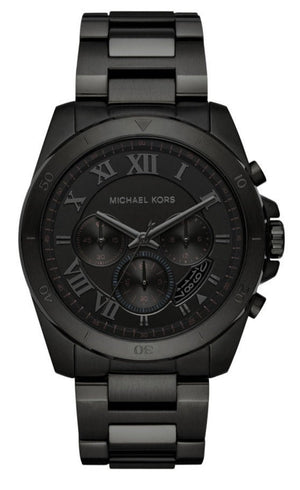 Buy Shop Michael Kors Brecken Chronograph Black Dial Black Steel Strap Watch For Men - MK8482 USA Online