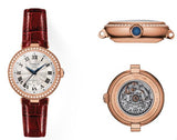 Buy Shop Tissot Bellissima Small Lady Diamonds Silver Dial Brown Leather Strap Watch For Women - T126.207.66.113.00 USA Online