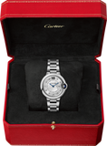 Buy Shop Cartier Ballon Bleu De Cartier Diamonds Silver Dial Silver Steel Strap Watch for Women - W4BB0022 USA Online