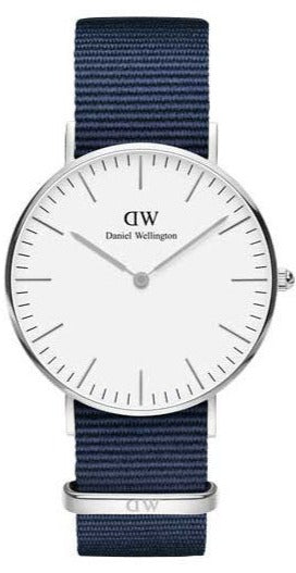 Buy Shop Daniel Wellington Classic Bayswater White Dial Blue NATO Strap Watch For Women - DW00100280 USA Online