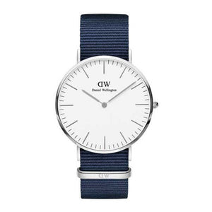 Buy Shop Daniel Wellington Classic Bayswater White Dial Blue NATO Strap Watch For Men - DW00100276 USA Online