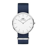 Buy Shop Daniel Wellington Classic Bayswater White Dial Blue NATO Strap Watch For Men - DW00100276 USA Online