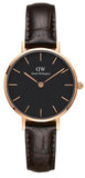 Buy Shop Daniel Wellington Classic Petite York Black Dial Brown Leather Strap Watch For Women - DW00100226 USA Online