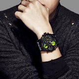 Buy Shop Diesel Big Daddy Chronograph Black Dial Black Leather Strap Watch For Men - DZ7311 USA Online