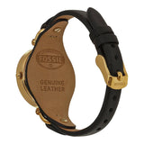 Buy Shop Fossil Georgia Black Dial Black Leather Strap Watch for Women - ES3148 USA Online